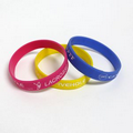 Wristbands Debossed Color Fill 8"x1/2" Adult